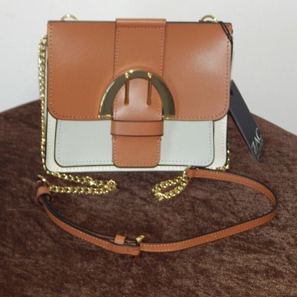 ZAC ZAC POSEN BIBA Leather Flap Convertible Chain Multi Color Crossbody Bag NWT - Picture 1 of 13